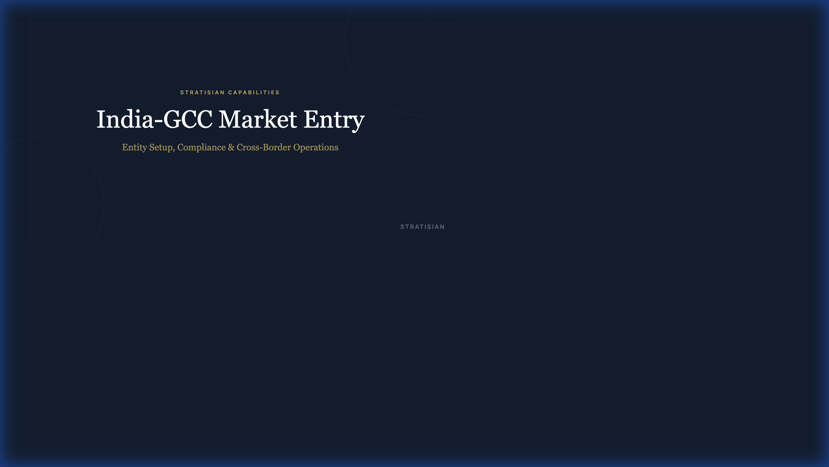 India–GCC Market Entry | Stratisian